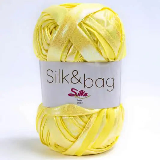 Fettuccia SILK&BAG MADREPERLA - Silke - 0004 - GIALLO LIMONE MADREPERLA - LacariaRicami.Store