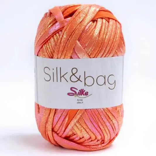 Fettuccia SILK&BAG MADREPERLA - Silke - 0009 - ALBICOCCA MADREPERLA - LacariaRicami.Store