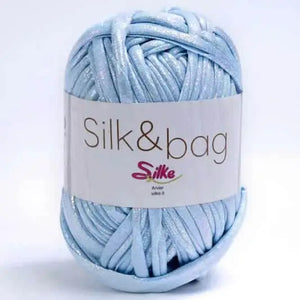 Fettuccia SILK&BAG MADREPERLA - Silke - 0010 - CELESTE MADREPERLA - LacariaRicami.Store