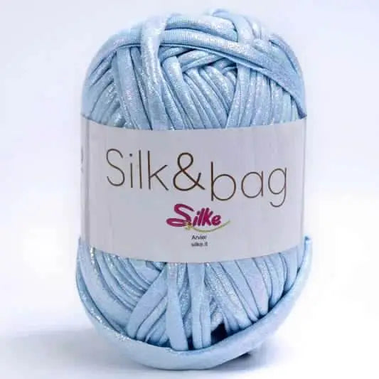 Fettuccia SILK&BAG MADREPERLA - Silke - 0010 - CELESTE MADREPERLA - LacariaRicami.Store