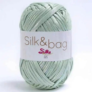 Fettuccia SILK&BAG MADREPERLA - Silke - 0013 - VERDE SALVIA MADREPERLA - LacariaRicami.Store
