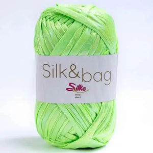 Fettuccia SILK&BAG MADREPERLA - Silke - 0014 - VERDE CHIARO MADREPERLA - LacariaRicami.Store