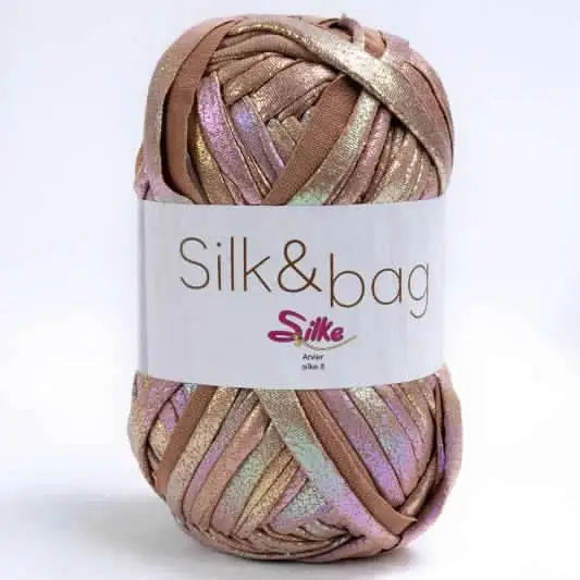 Fettuccia SILK&BAG MADREPERLA - Silke - 0016 - MARRONCINO MADREPERLA - LacariaRicami.Store