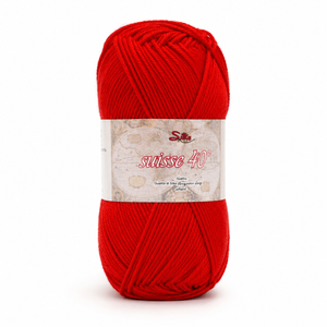 Lana SUISSE - Silke - Colore: 570 - ROSSO - by LacariaRicami.Store