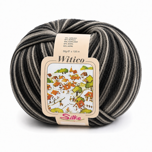 Lana Witico Stampato - Silke - Colore: 988 - GRIGIO PANNA NERO MULTICOLOR - by LacariaRicami.Store