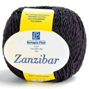 Cotone ZANZIBAR - Bertagna Filati - Colore: 0007 - NERO - by LacariaRicami.Store