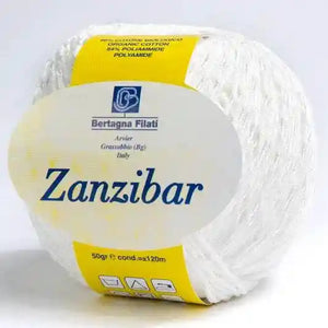 Cotone ZANZIBAR - Bertagna Filati 0008 - BIANCO - LacariaRicami.Store