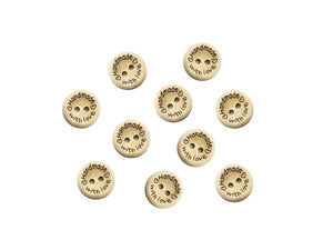 Bottoni Legno Handmade - - LacariaRicami.Store