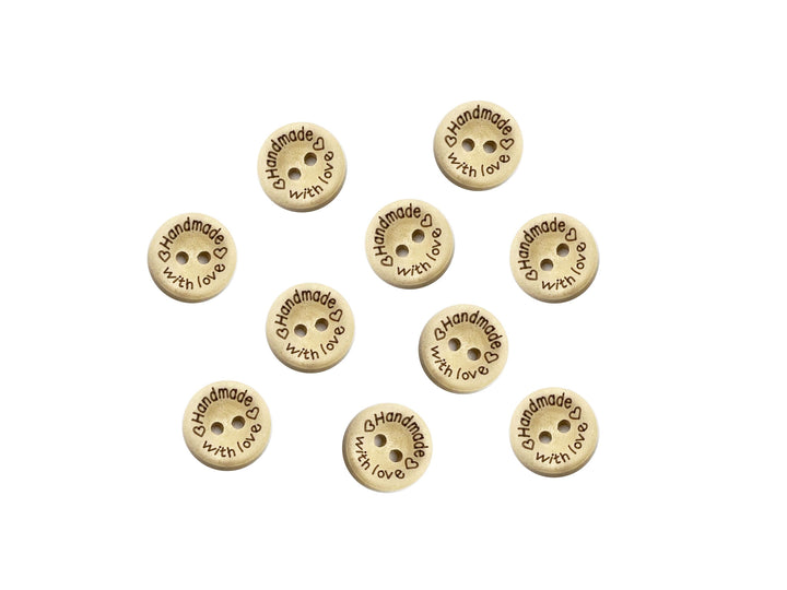 Bottoni Legno Handmade - - LacariaRicami.Store