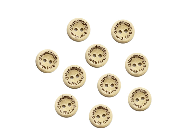 Bottoni Legno Handmade - - LacariaRicami.Store