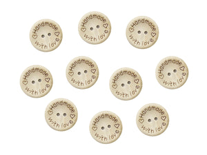 Bottoni Legno Handmade - - LacariaRicami.Store