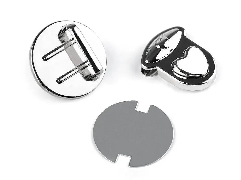 CHIUSURA A Pulsante a Cuore 30x32 mm - - LacariaRicami.Store