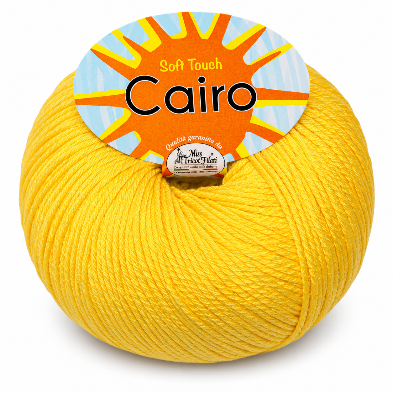Cotone Cairo - Miss Tricot Filati - Colore: 08 - GIALLO SOLE - by LacariaRicami.Store
