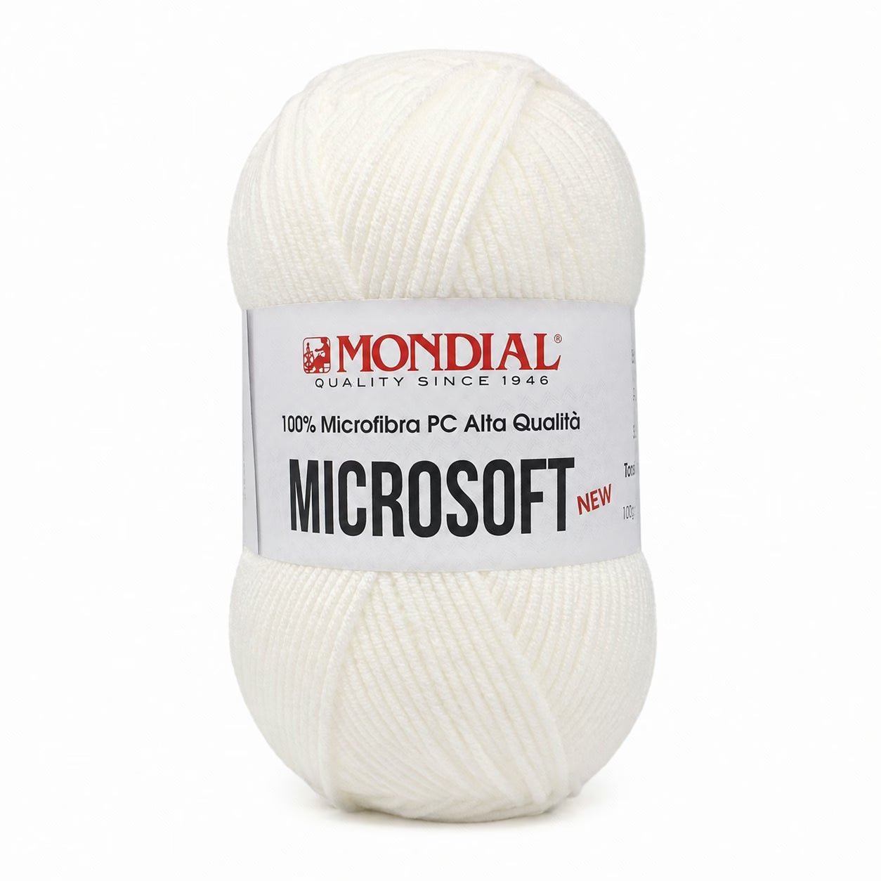 Lana MICRO SOFT NEW - MONDIAL - Colore: 100 - BIANCO - by LacariaRicami.Store