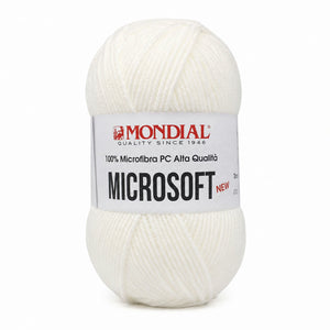Lana MICRO SOFT NEW - MONDIAL - Colore: 100 - BIANCO - by LacariaRicami.Store