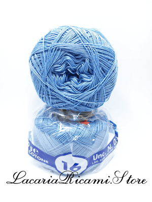 COTONE "AMBRA" 16 – Cucirini Tre Stelle 138 - AZZURRO (50 grammi)