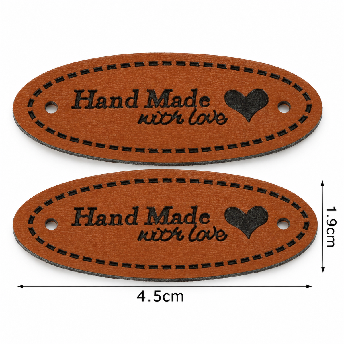 Etichetta HANDMADE In Ecopelle - MAF Accessories
