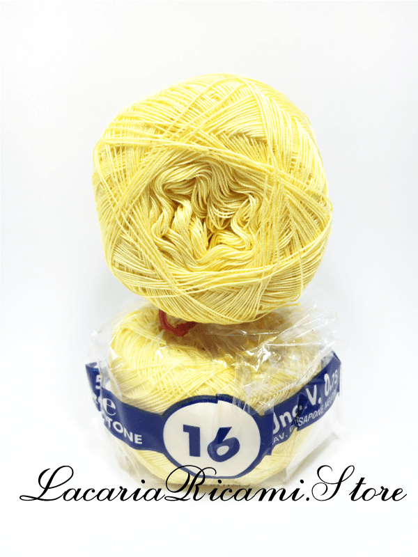 COTONE "AMBRA" 16 – Cucirini Tre Stelle 176 - GIALLO CHIARO (50 grammi)