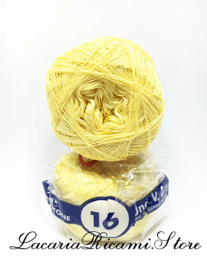COTONE "AMBRA" 16 – Cucirini Tre Stelle 176 - GIALLO CHIARO (50 grammi)