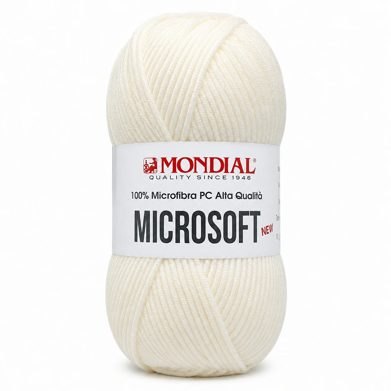 Lana MICRO SOFT NEW - MONDIAL - Colore: 180 - FIORDILATTE - by LacariaRicami.Store