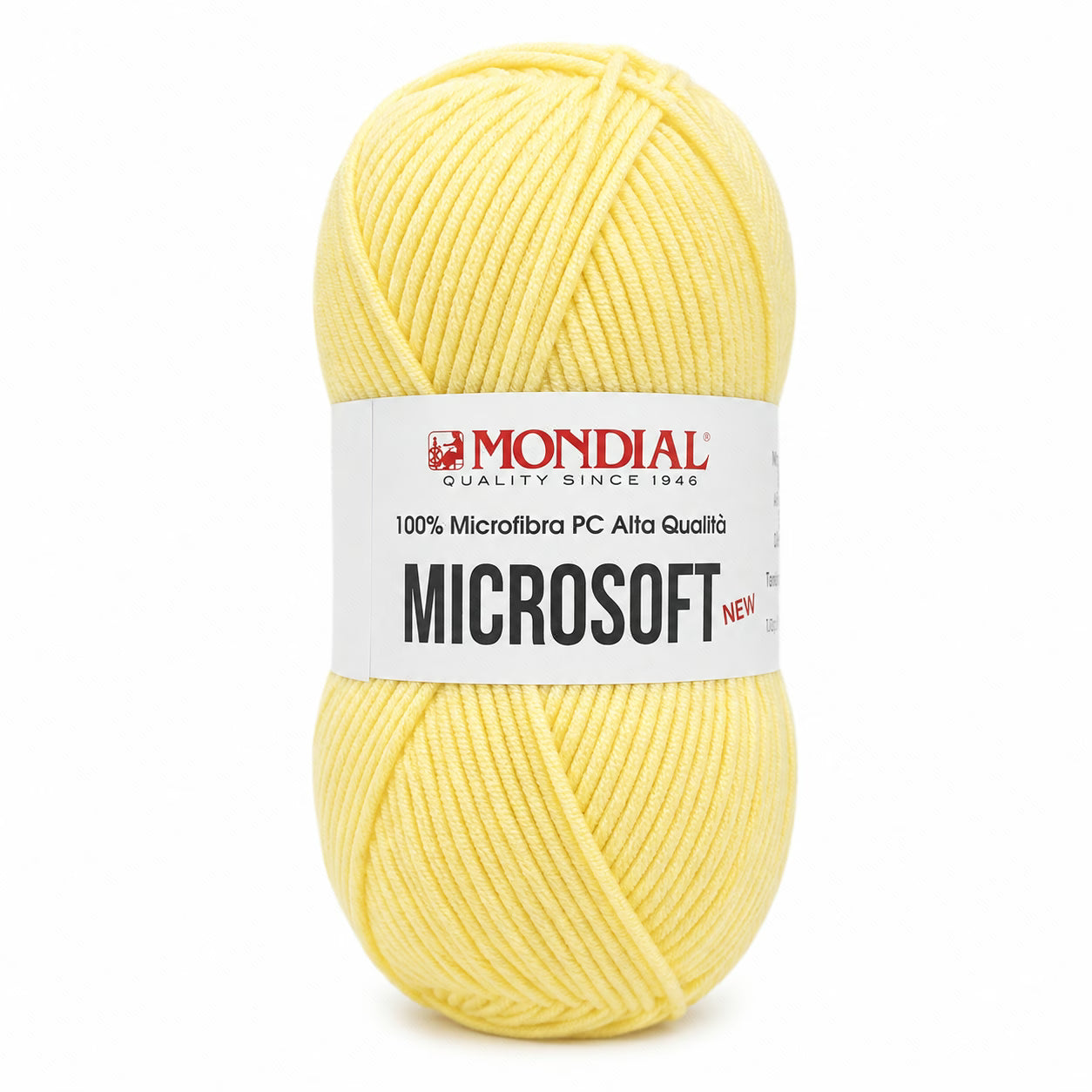 Lana MICRO SOFT NEW - MONDIAL - Colore: 193 - GIALLO PRIMULA - by LacariaRicami.Store