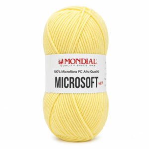 Lana MICRO SOFT NEW - MONDIAL - Colore: 193 - GIALLO PRIMULA - by LacariaRicami.Store
