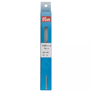 Uncinetto LANA 14 cm Alluminio - Prym - Colore: 195139 - 4.0 mmX14cm - by LacariaRicami.Store
