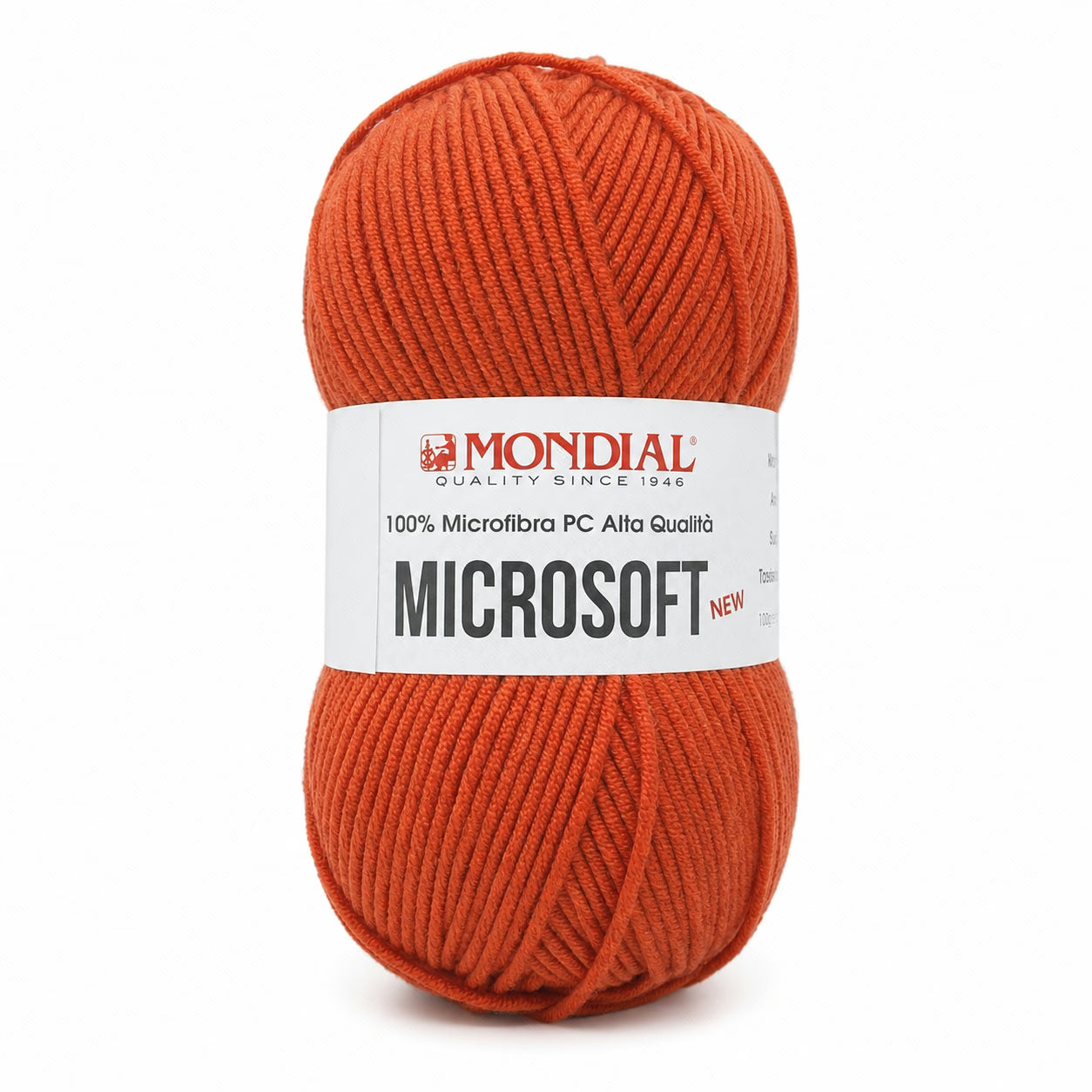 Lana MICRO SOFT NEW - MONDIAL - Colore: 196 - TERRA ROSSA - by LacariaRicami.Store