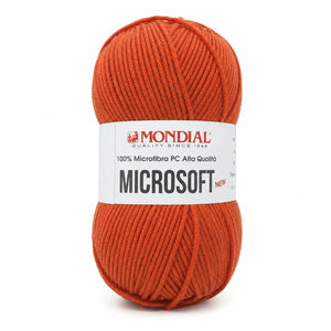 Lana MICRO SOFT NEW - MONDIAL - Colore: 196 - TERRA ROSSA - by LacariaRicami.Store