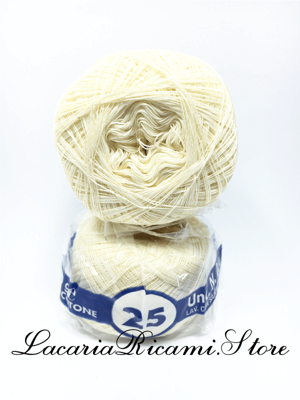 COTONE "AMBRA" 25 – Cucirini Tre Stelle 002 - GIALLINO (50 grammi)