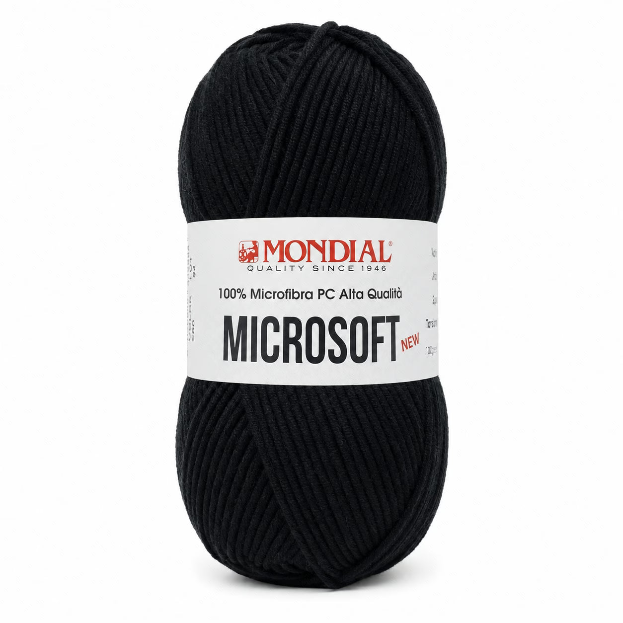 Lana MICRO SOFT NEW - MONDIAL - Colore: 200 - NERO - by LacariaRicami.Store