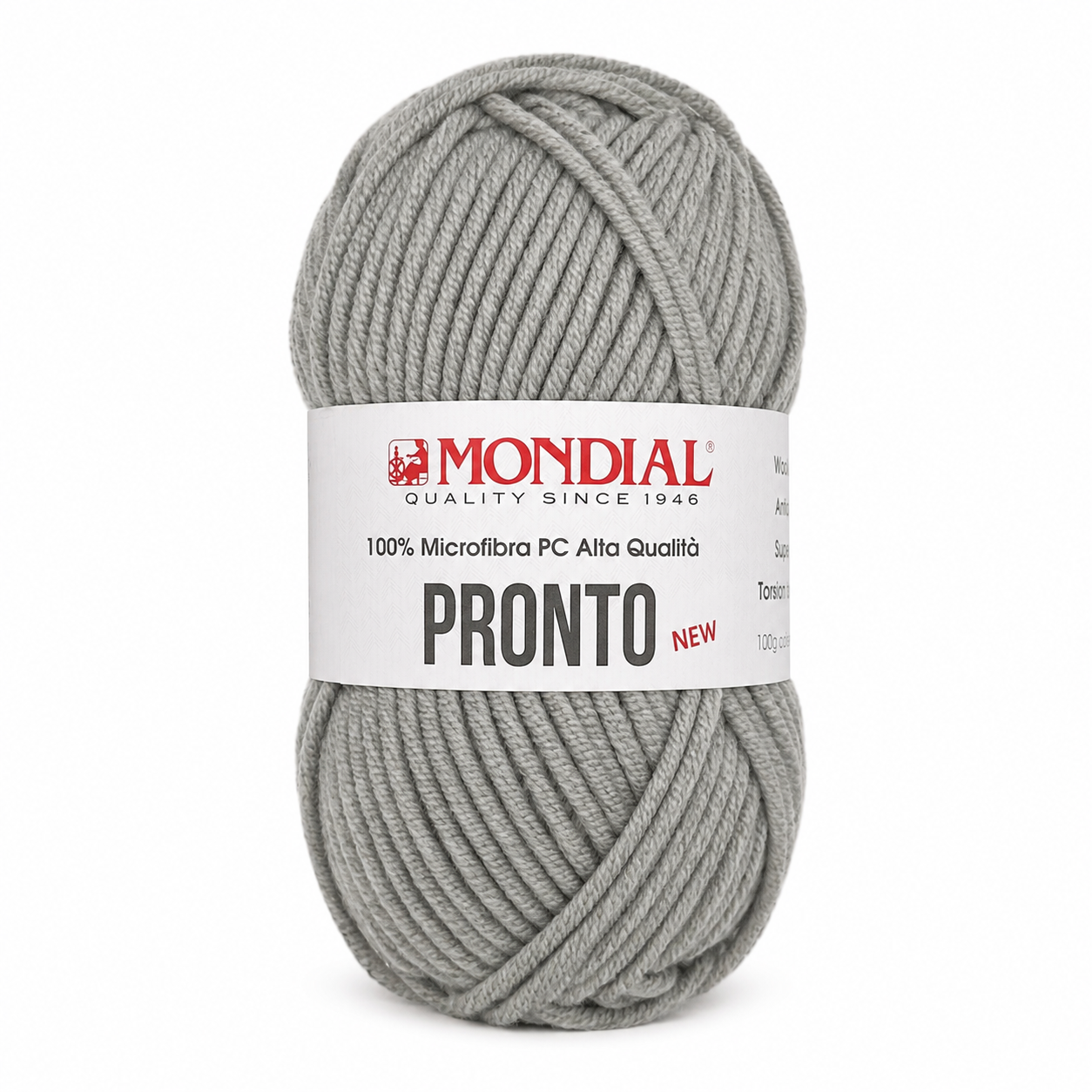 Lana PRONTO NEW - MONDIAL - Colore: 215 - GRIGIO ACCIAIO - by LacariaRicami.Store