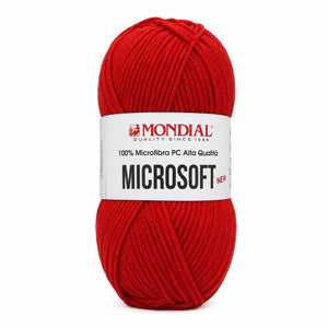 Lana MICRO SOFT NEW - MONDIAL - Colore: 277 - ROSSO INTENSO - by LacariaRicami.Store