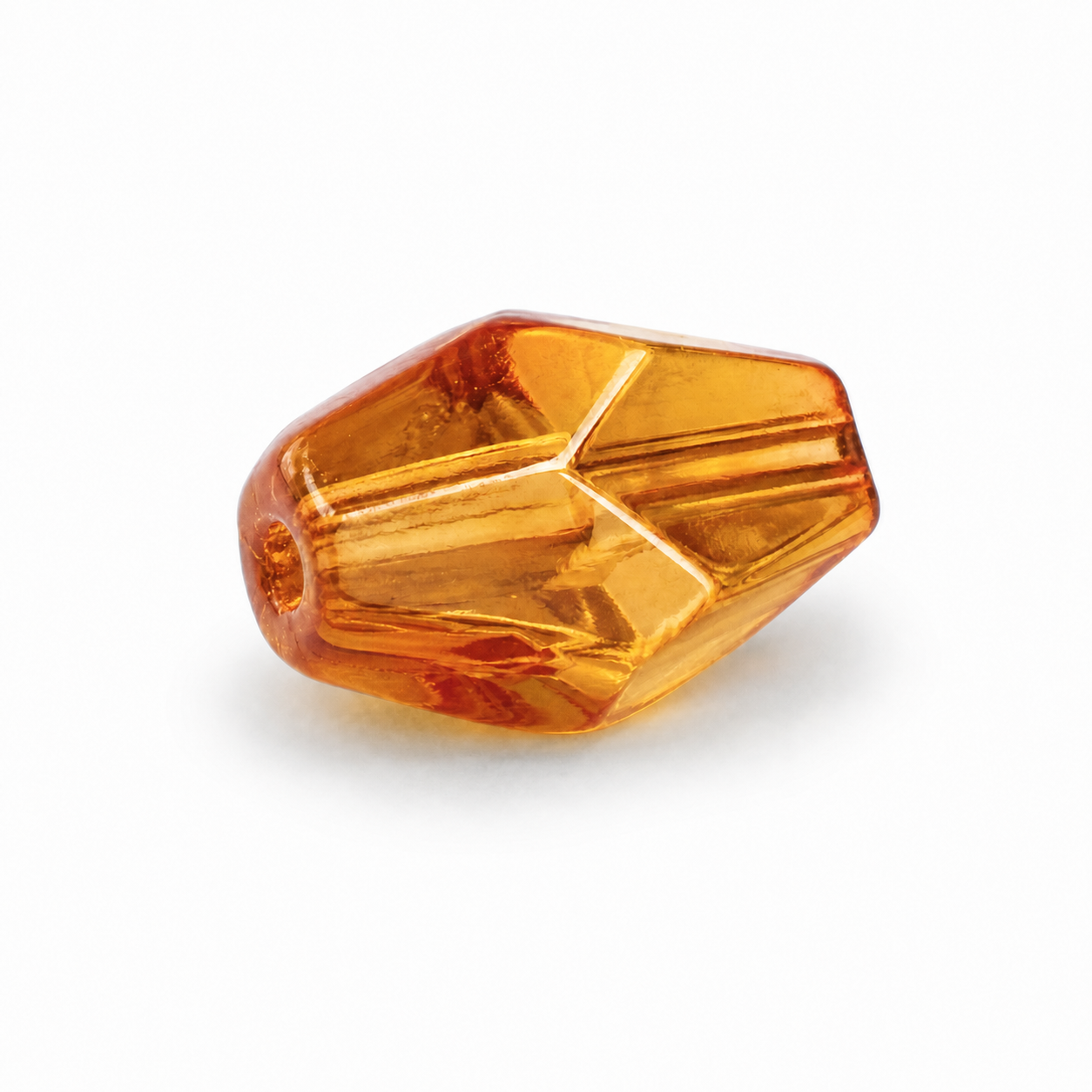 PERLE Cristallo Bicono 10x7mm - Colore: 214-B28 - ARANCIO AMBRA BRILLANTE - by LacariaRicami.Store