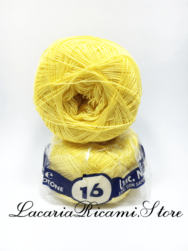 COTONE "AMBRA" 16 – Cucirini Tre Stelle 003 - GIALLO (50 grammi)