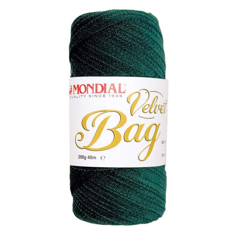 Fettuccia VELVET BAG - MONDIAL - Colore: 318 - VERDE BOTTIGLIA - by LacariaRicami.Store