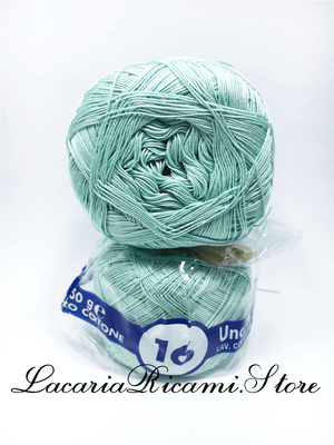 COTONE "AMBRA" 16 – Cucirini Tre Stelle 357 - VERDE ACQUA (50 grammi)