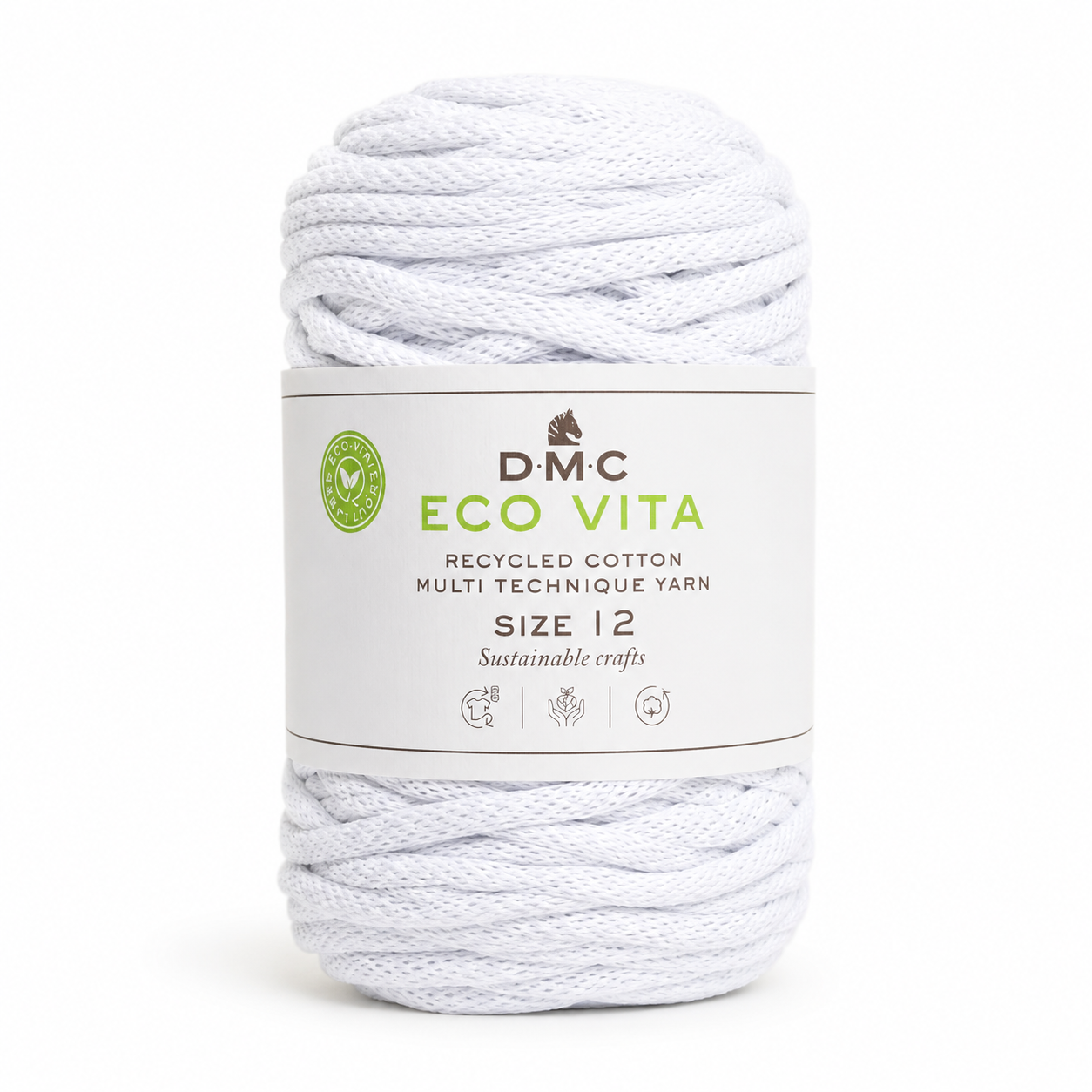 Cordino ECO VITA 12 - DMC - Colore: 100 - BIANCO - by LacariaRicami.Store