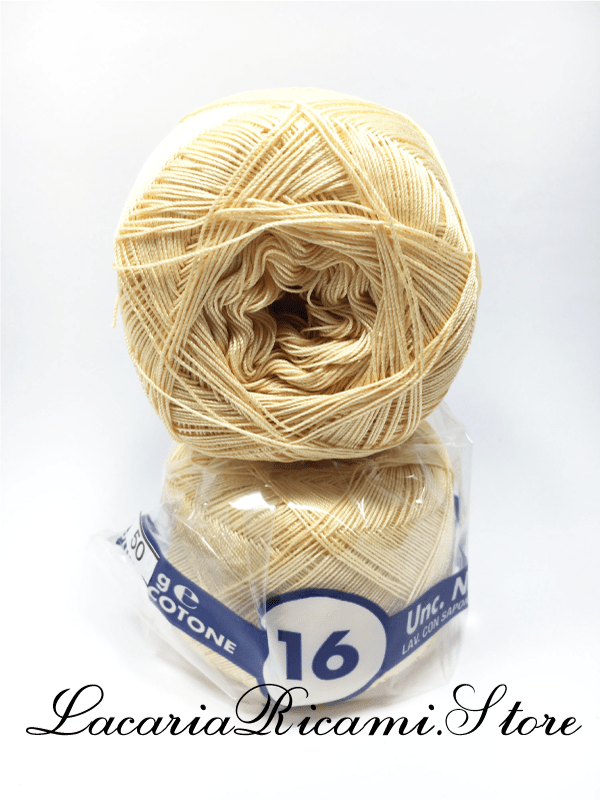 COTONE "AMBRA" 16 – Cucirini Tre Stelle 387 - CREMA (50 grammi)