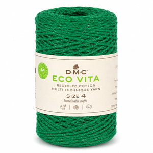 Cordino ECO VITA 04 METALLIC - DMC - Colore: 08 - VERDE LUREX VERDE - by LacariaRicami.Store