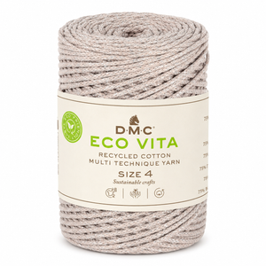 Cordino ECO VITA 04 METALLIC - DMC - Colore: 311 - BEIGE LUREX ARGENTO - by LacariaRicami.Store
