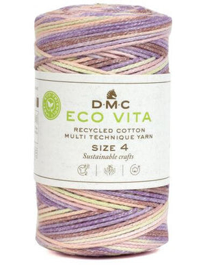 Cordino ECO VITA 4 Multicolore - DMC - Colore: 102 - ROSA ROSA ANTICO LILLA GIALLO - by LacariaRicami.Store