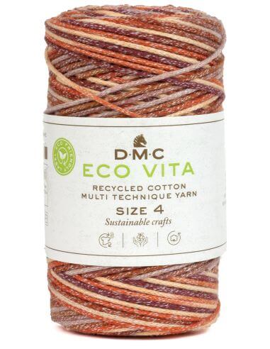 Cordino ECO VITA 4 Multicolore - DMC - Colore: 103 - ROSSO ARANCIONE ROSA - by LacariaRicami.Store