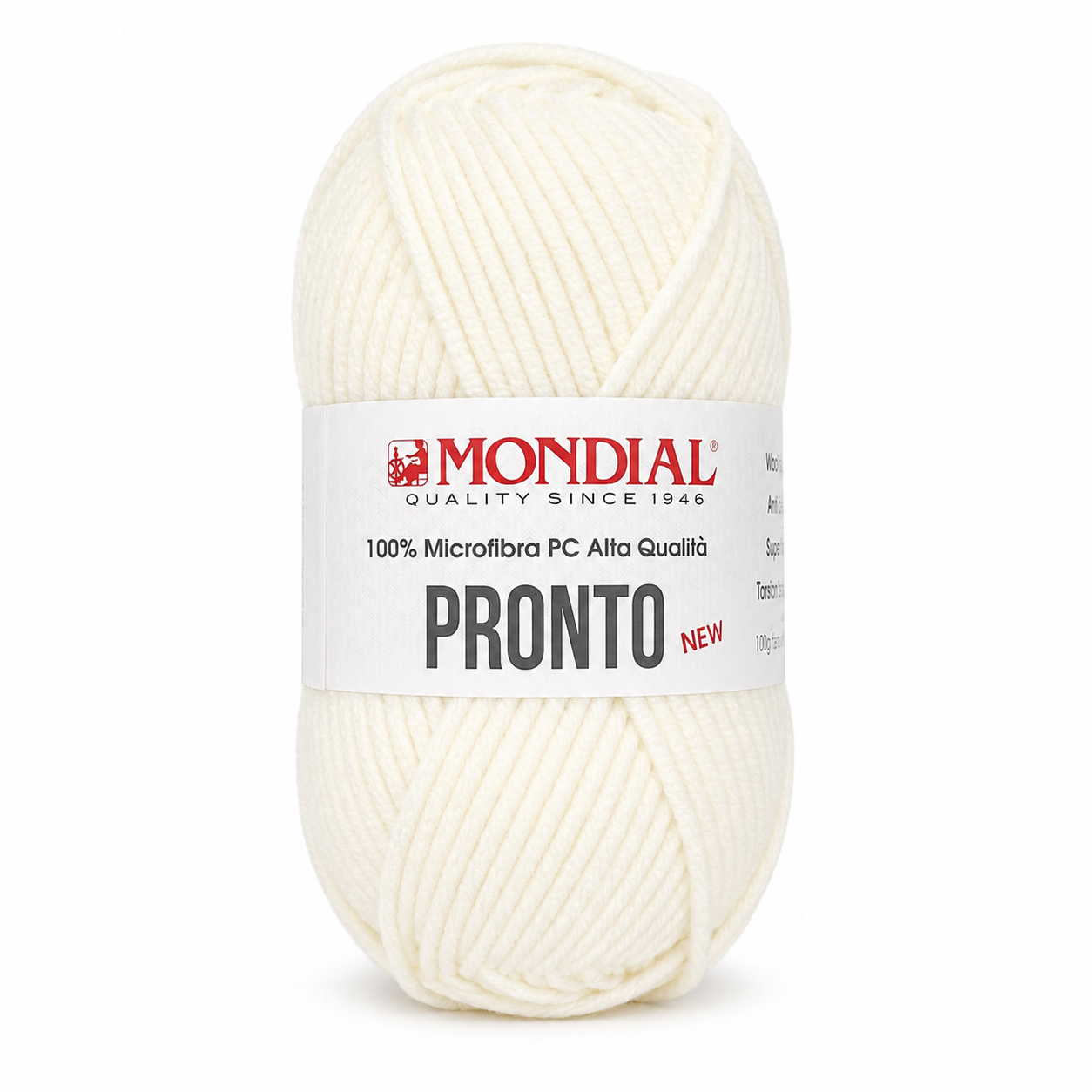 Lana PRONTO NEW - MONDIAL - Colore: 426 - PANNA - by LacariaRicami.Store