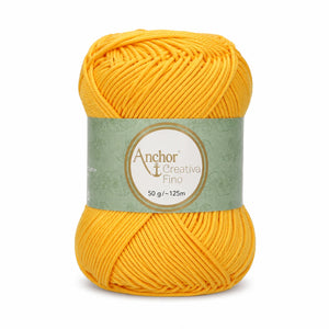 Cotone CREATIVA FINO - ANCHOR - Colore: 0208 - GIALLO SOLE - by LacariaRicami.Store