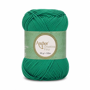 Cotone CREATIVA FINO - ANCHOR - Colore: 0241 - VERDE CAMPO DA GOLF - by LacariaRicami.Store