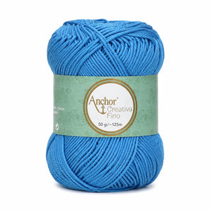 Cotone CREATIVA FINO - ANCHOR - Colore: 0384 - AZZURRO SCURO - by LacariaRicami.Store