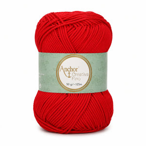Cotone CREATIVA FINO - ANCHOR - Colore: 1333 - ROSSO - by LacariaRicami.Store