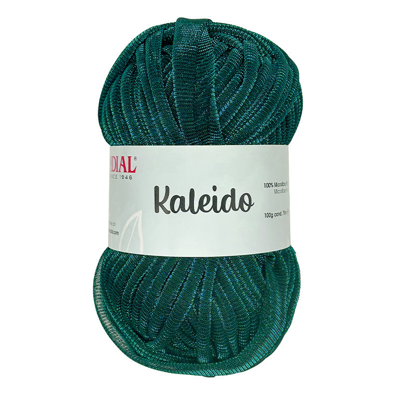 Microfibra KALEIDO - MONDIAL - Colore: 483 - VERDONE NERO - by LacariaRicami.Store