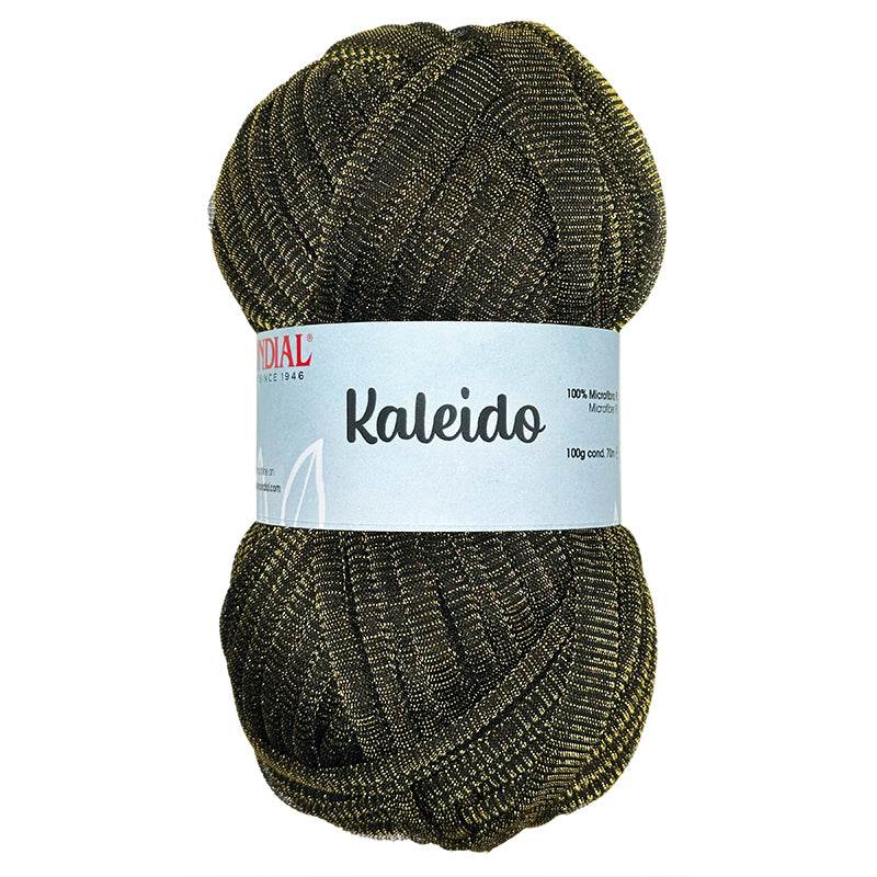 Microfibra KALEIDO - MONDIAL - 491 - NERO/ORO - LacariaRicami.Store